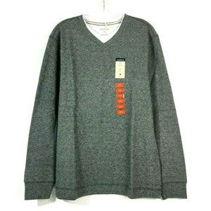 Method Mens Long Sleeve Faux Crew V Neck Shirt Small